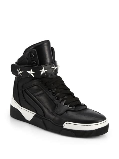 Givenchy Men's Tyson Platform Leather High Top Sneakers Size 